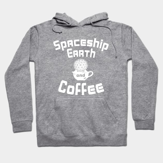 Spaceship Earth and Coffee Hoodie by Coffee And